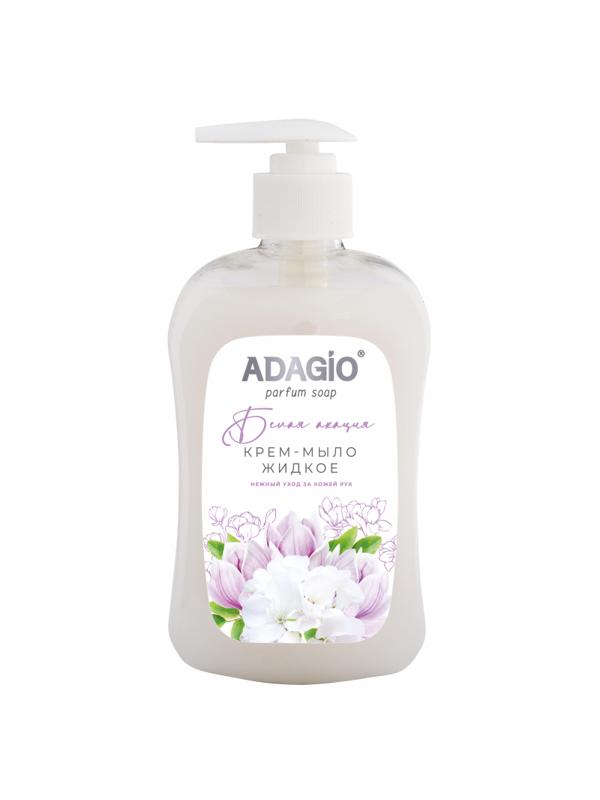 Мыло жидкое АДАЖИО 500мл Белая акация с дозатором (белое)