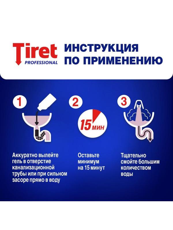 Средство для прочистки труб TIRET гель 1л