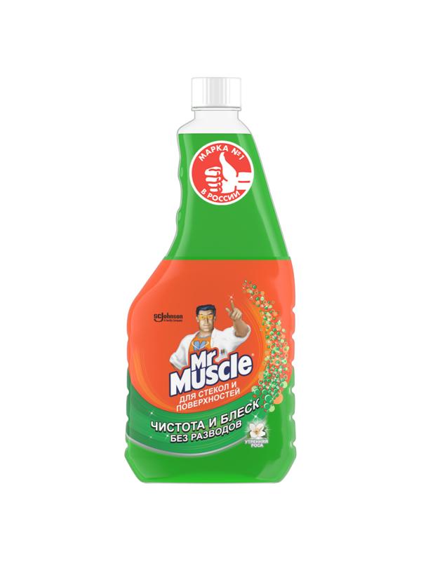 Средство для стекол и зеркал МИСТЕР МУСКУЛ(запаска)С нашат.спиртом 500мл 12