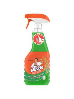 Средство для стекол и зеркал МИСТЕР МУСКУЛ с нашат.спиртом(зеленый)500мл 12