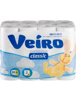 Бумага туалетная Linia Veiro Classic 2сл бел втор 17,5м 140л24рул/уп 5с224