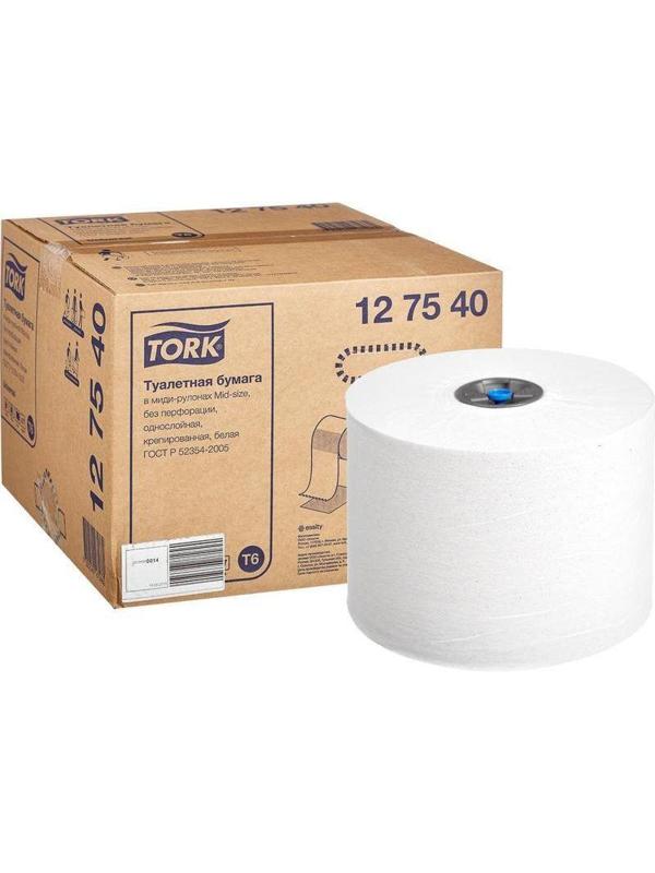 Бумага туалетная д/дисп Tork Mid-size Т6 Universal 1сл бел135м 27рул 127540
