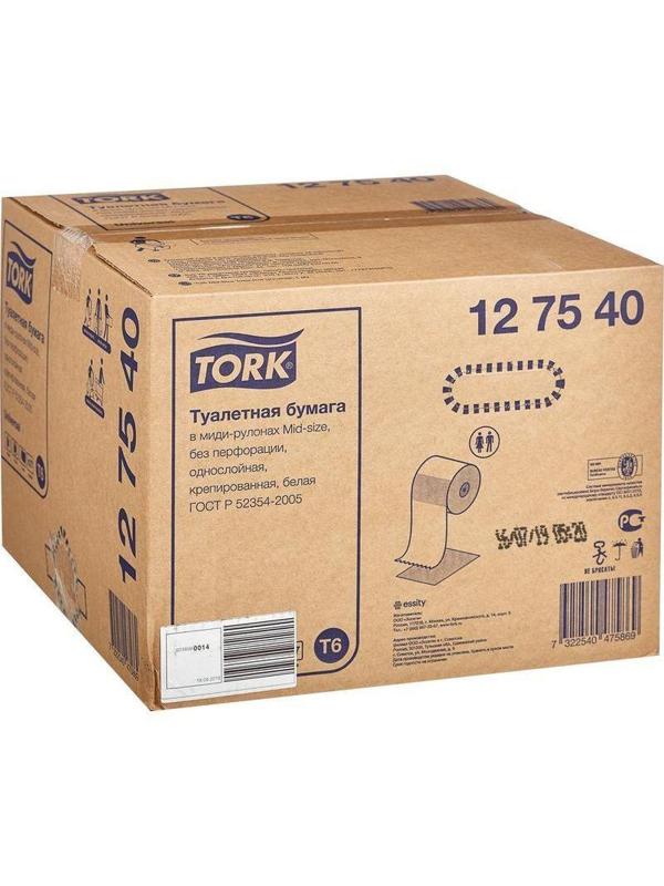 Бумага туалетная д/дисп Tork Mid-size Т6 Universal 1сл бел135м 27рул 127540