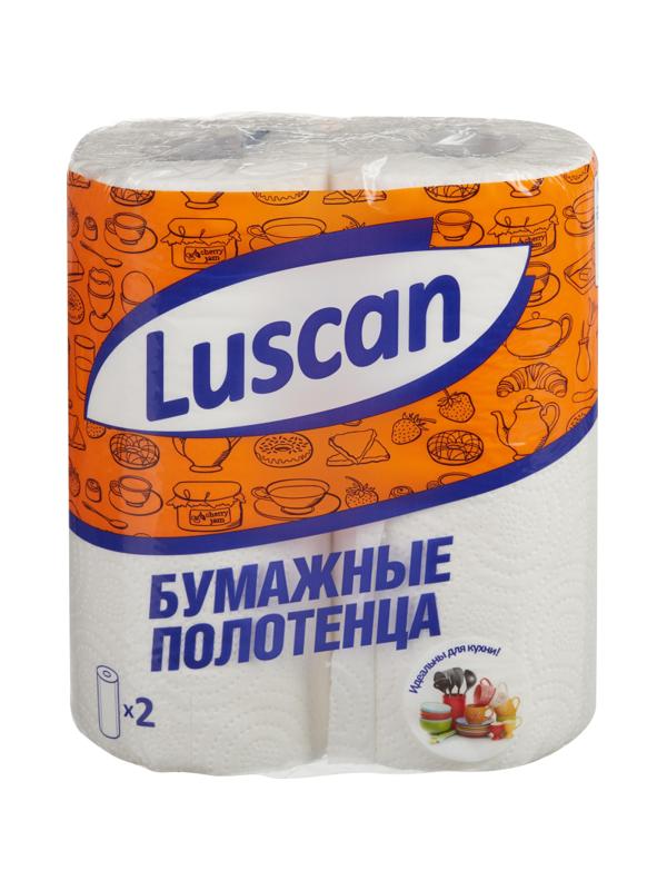 Полотенца бумажные LUSCAN 2-сл.,с тиснением, 2рул./уп.