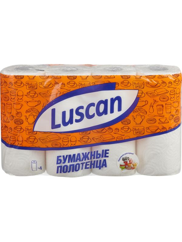 Полотенца бумажные LUSCAN 2-сл.,с тиснением, 4рул./уп.