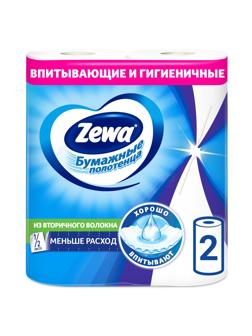 Полотенца бумажные ZEWA 2-сл.,белые, 2 рул./уп.144001