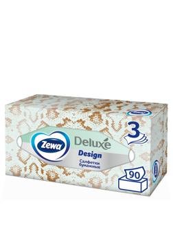 Салфетки косметические ZEWA-Deluxe 28420/3849 3-сл.90шт./уп.