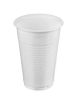 Стакан одноразовый 200мл белый для хол/гор., эконом, КОМУС ПП 100шт/уп