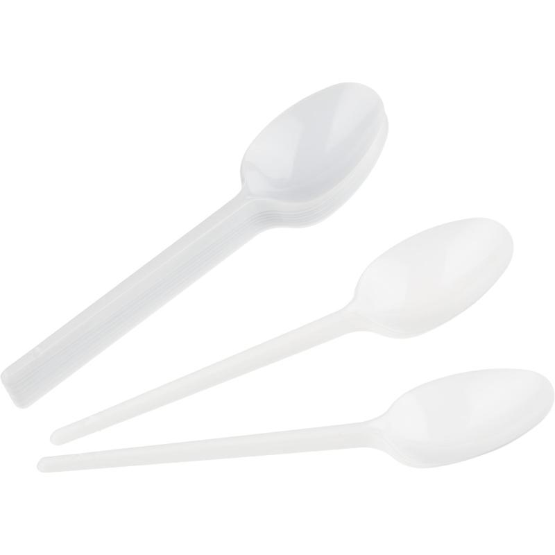 Ложка одноразовая столовая  Комус, бел, ПС 100шт./уп
