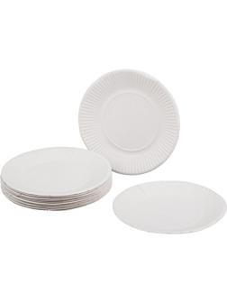 Тарелка одноразовая бум., d 170 мм, белая, КОМУС, 100шт./уп.10уп./кор