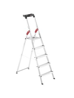 Стремянка HAILO L60 5 ступенек Н=280см с лотком, алюм (8160-507)