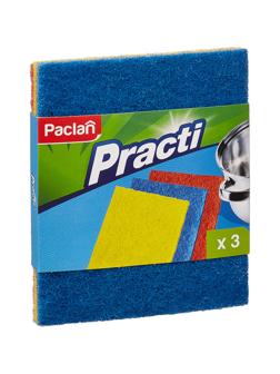 Губки абразивная набор разной жесткости 3 штуки д/ сильных загрязнений Pacl