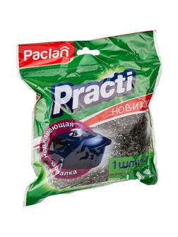 Губка мочалка металлическая большая D=9,5см.,вес=34,8гр. PACLAN