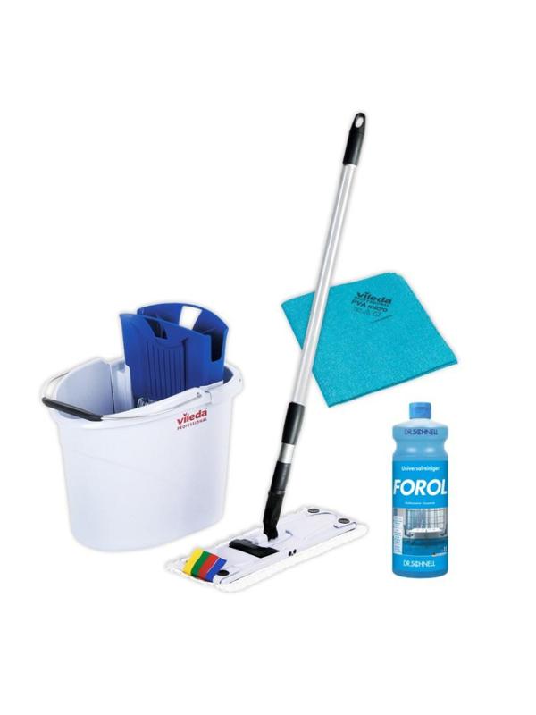Комплект для уборки УльтраСпидМини(ведро10л+отжим+фл34см+Моп)Vileda142985