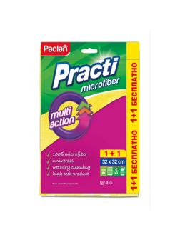 Салфетки хозяйственные микрофибра многофункциональные 32х32см 2 шт/уп PACLA