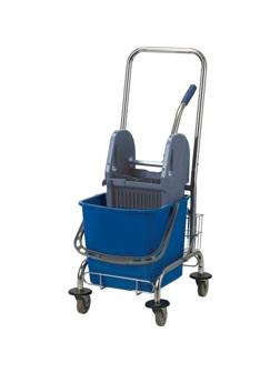 Тележка -ведро уборочная одноведерная 25л мех.отжим/лоток