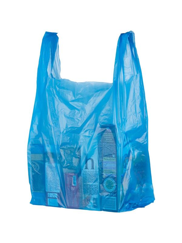 Пакет-майка ПНД 38+20х68 25мкм цветной 100шт./уп.