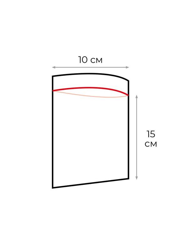 Пакет с замком (Zip Lock) 10x15 см., 32мкм, 100 шт/