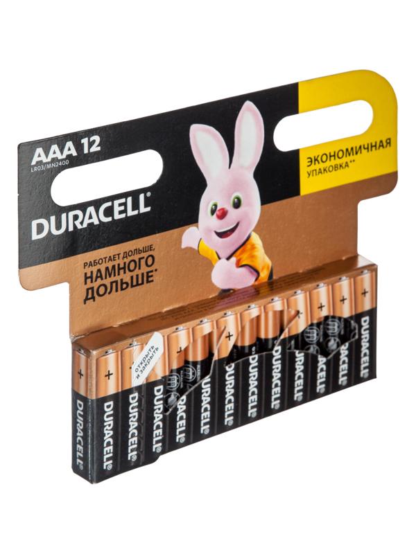 Батарейка DURACELL BASIC ААA/LR03-12BL