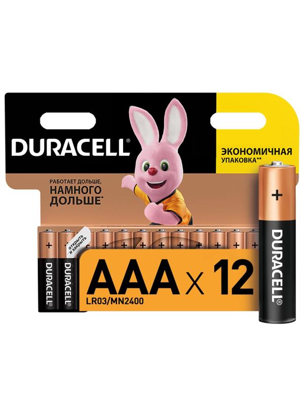 Батарейка DURACELL BASIC ААA/LR03-12BL