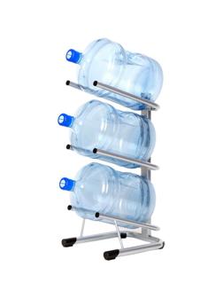 Стеллаж для бутиллированной воды KD_Бридж-3 на 3 тары,цвет серый