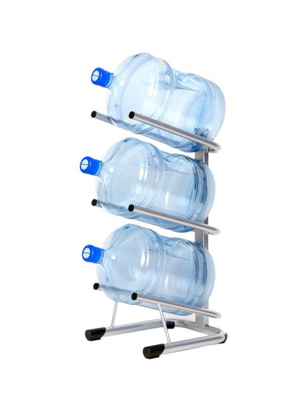 Стеллаж для бутиллированной воды KD_Бридж-3 на 3 тары,цвет серый