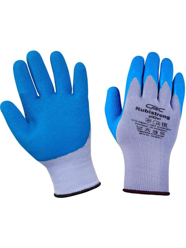 Перчатки защитные трикотажные с латексн.текстурирован.покрытие