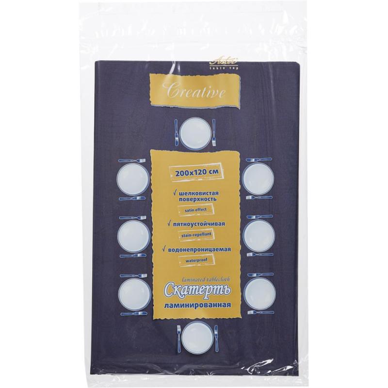 Скатерть бумажная ASTER Creative 1-сл.синяя 120х200см