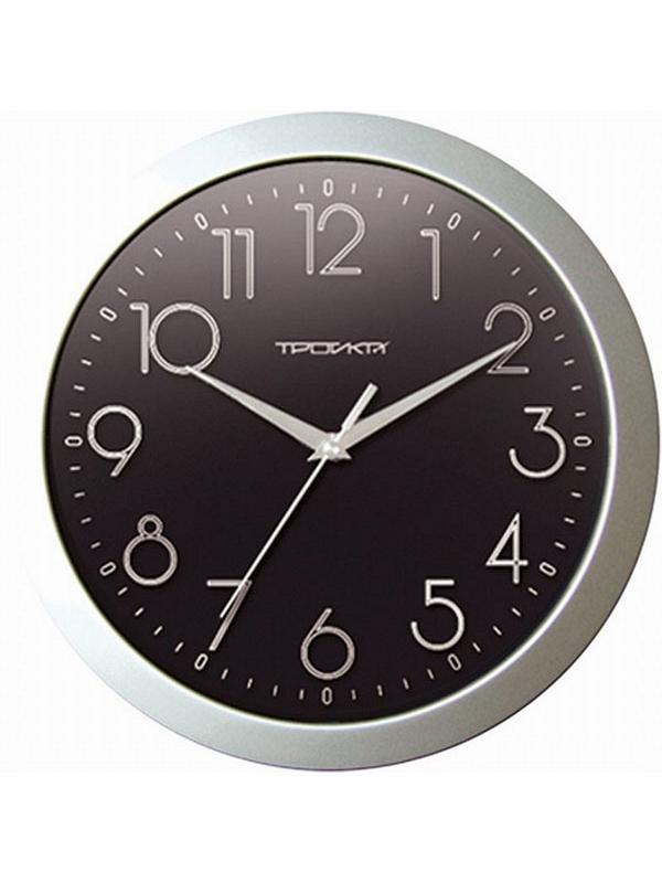 Часы настенные Troyka 11170182 круг плав.ход пластик