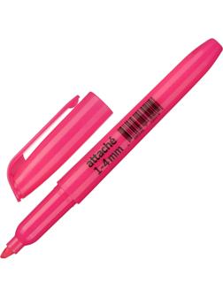 Маркер текстовыделитель розовый 1-3,9мм Attache
