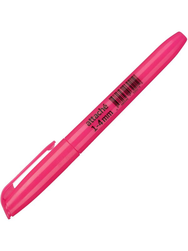 Маркер текстовыделитель розовый 1-3,9мм Attache