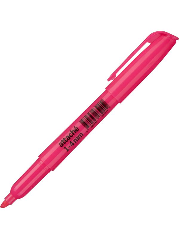 Маркер текстовыделитель розовый 1-3,9мм Attache