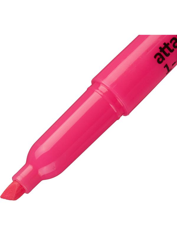 Маркер текстовыделитель розовый 1-3,9мм Attache