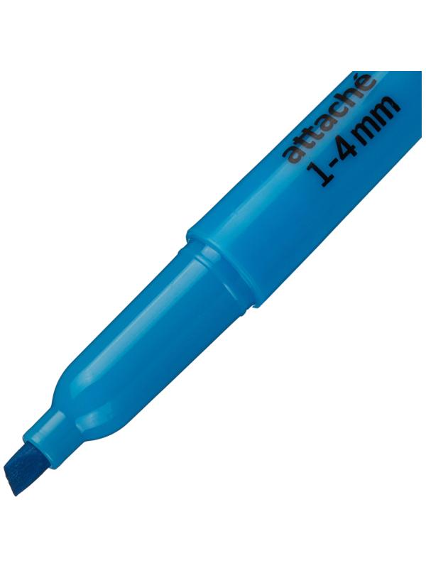Маркер текстовыделитель голубой 1-3,9мм Attache