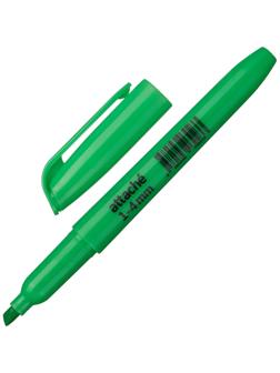 Маркер текстовыделитель зеленый 1-3,9мм Attache