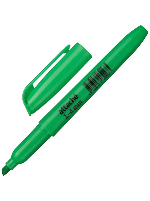 Маркер текстовыделитель зеленый 1-3,9мм Attache