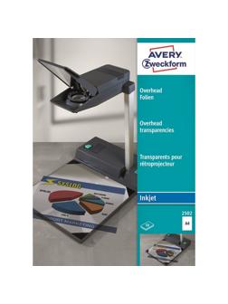 Пленка для проекторов Avery Zweckform AZ2502 д/струй.прин.,50шт./уп