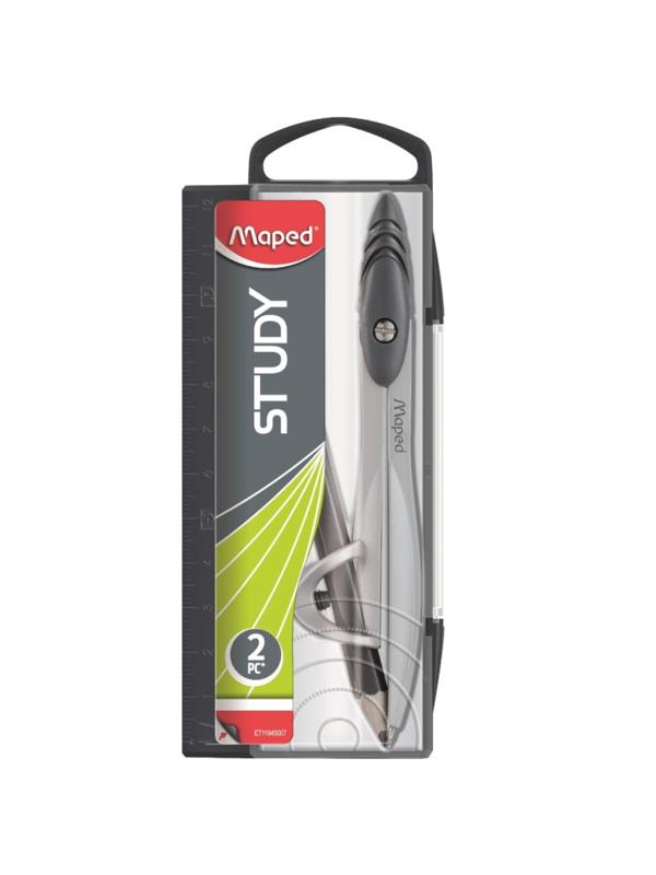 Циркуль Maped STUDY 120мм,металл,с карандашрм,пластик.пенал,ассорти,119410