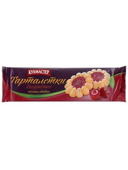 Печенье сдобное Кухмастер Тарталетки вишневые 240г