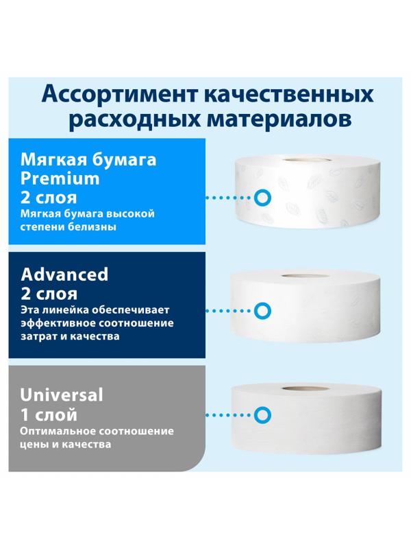 Диспенсер для туалетной бумаги Tork Т1 в бол. рул. 554000 белый