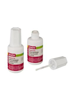 Корректирующая жидкость Attache 20мл на водной основе, кисточка