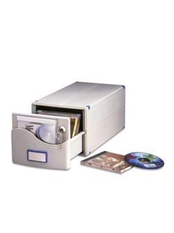 Бокс для CD/DVD дисков на 30 шт, замок, ProfiOffice, сер, МВ-30SL