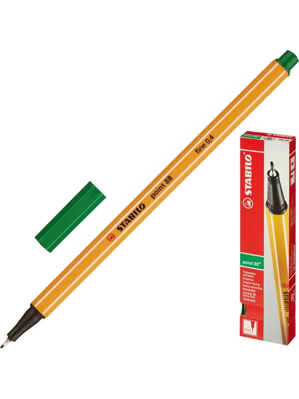 Линер STABILO Point 88/36 0,4мм зеленый Германия