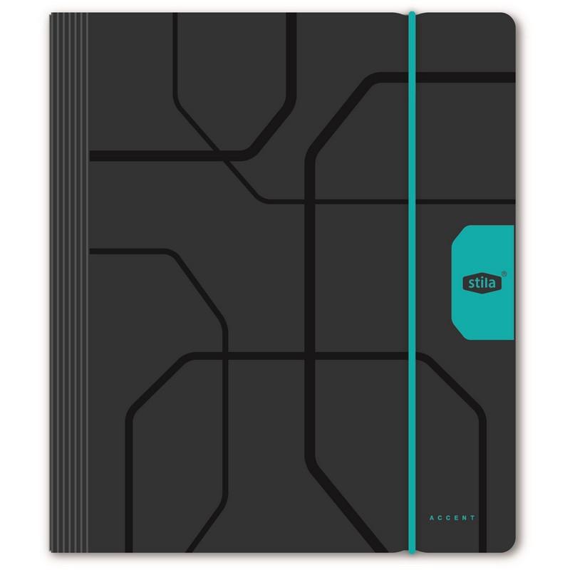 Тетрадь со сменным блоком 120л,клет,А5,разделители,обл.пластик,резинка