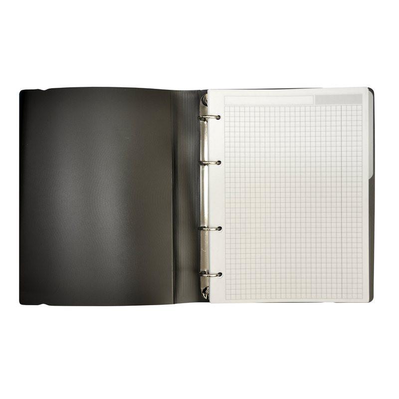 Тетрадь со сменным блоком 120л,клет,А5,разделители,обл.пластик,резинка