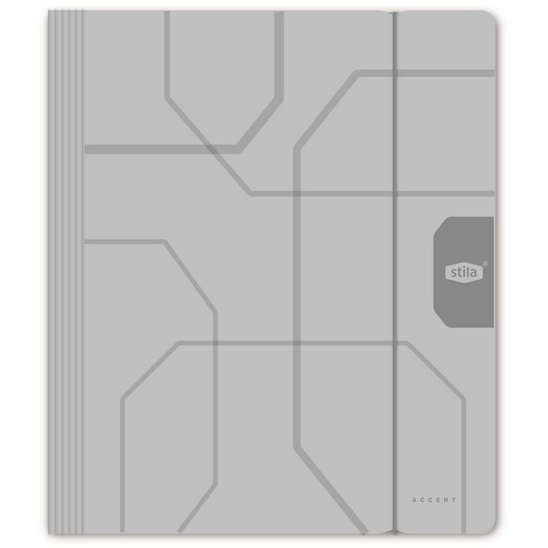 Тетрадь со сменным блоком 120л,клет,А5,разделители,обл.пластик,резинка