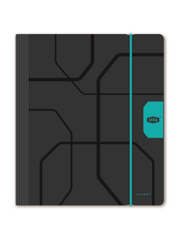 Тетрадь со сменным блоком 120л,клет,А5,разделители,обл.пластик,резинка