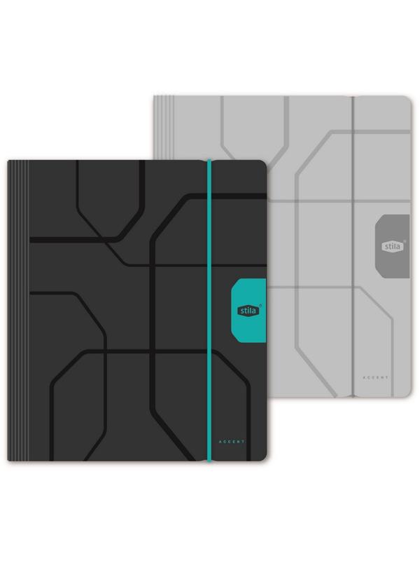 Тетрадь со сменным блоком 120л,клет,А5,разделители,обл.пластик,резинка