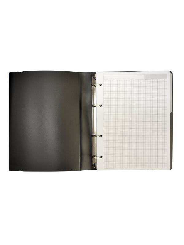 Тетрадь со сменным блоком 120л,клет,А5,разделители,обл.пластик,резинка