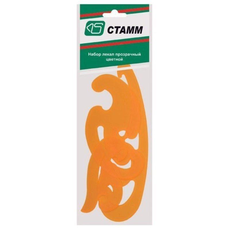 Трафарет набор лекал 25см,17см,12см, NEON Cristal цвет ассорти ЛК02